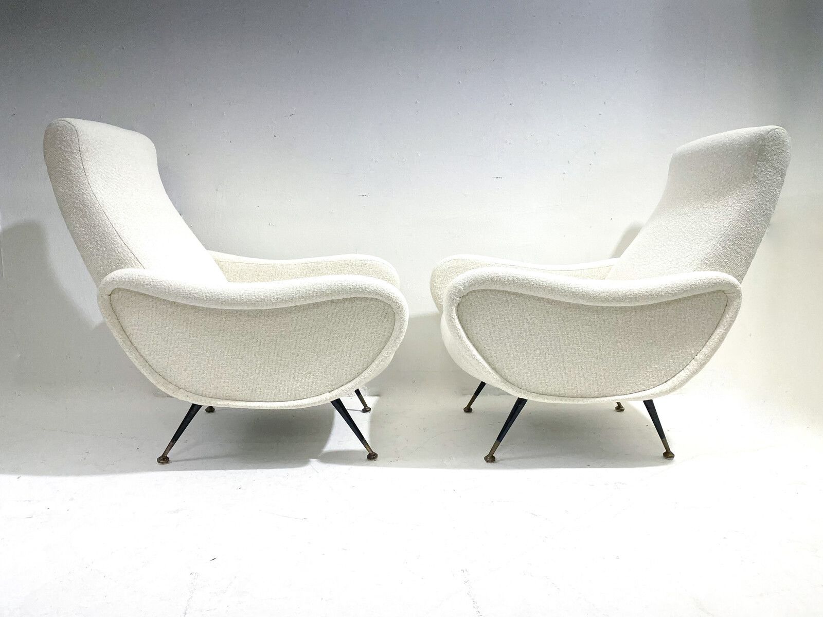 Pair Of Italian Mid Century Modern Armchairs In The Style Of Marco Zanuso photo furniture