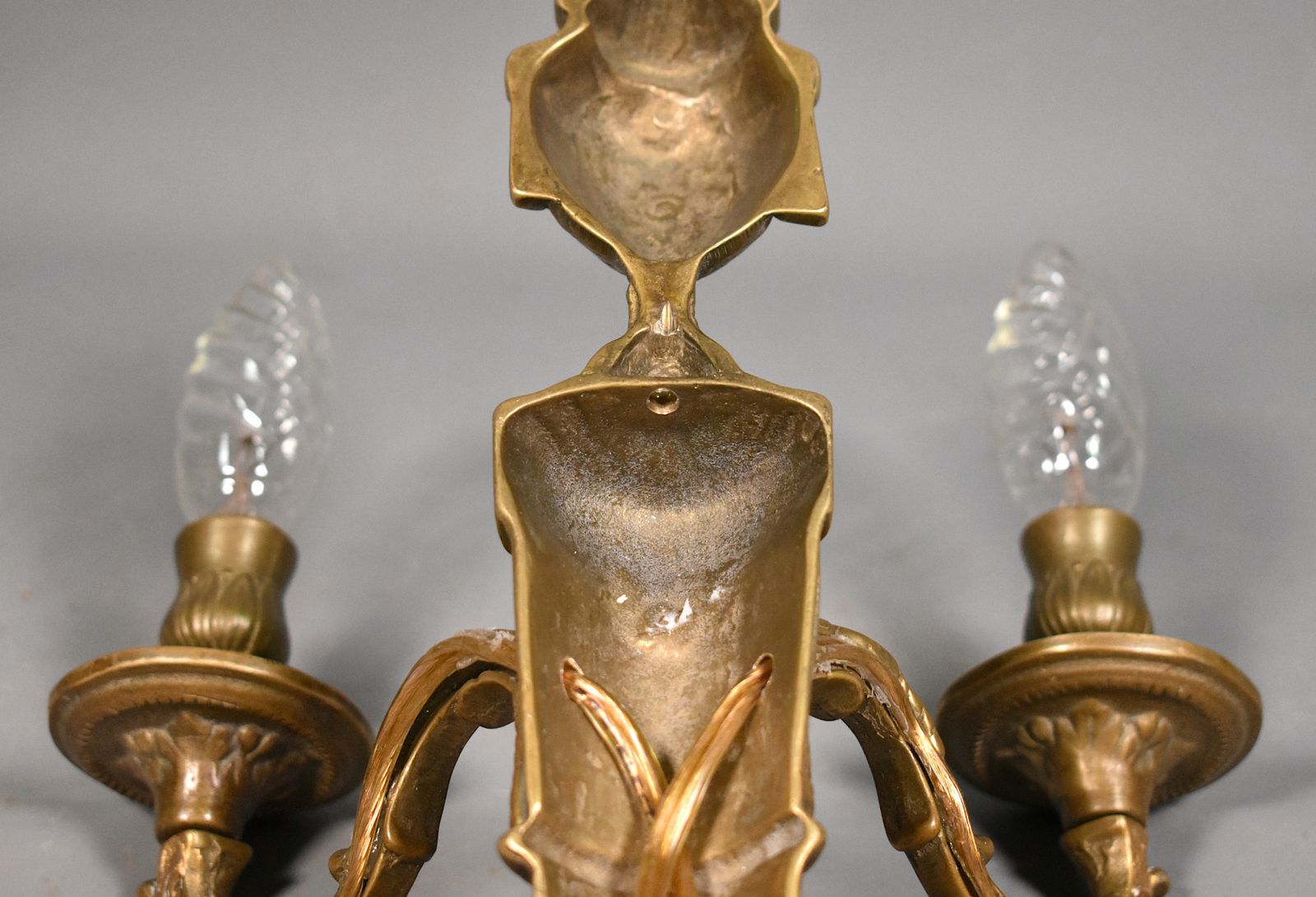 Grote Antieke Franse Bronzen Wandlamp Napoleon III photo vinterior