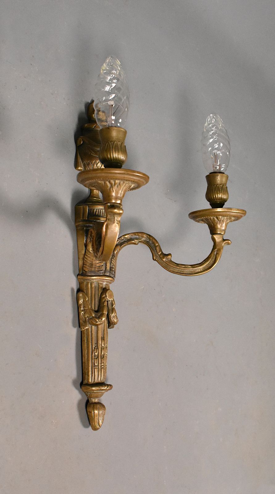 Grote Antieke Franse Bronzen Wandlamp Napoleon III photo for sale