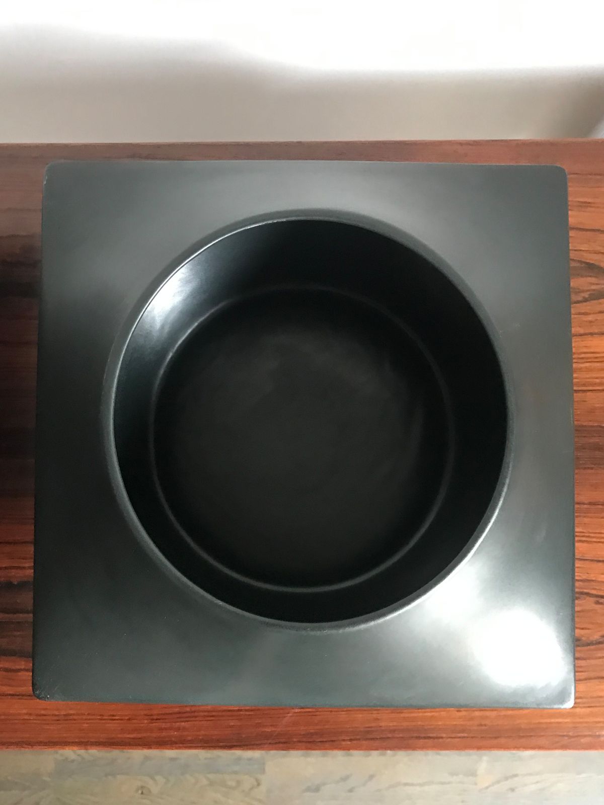 Franco Pozzi Italian Black Ceramic Vase Centerpiece 1960s photo 790.0