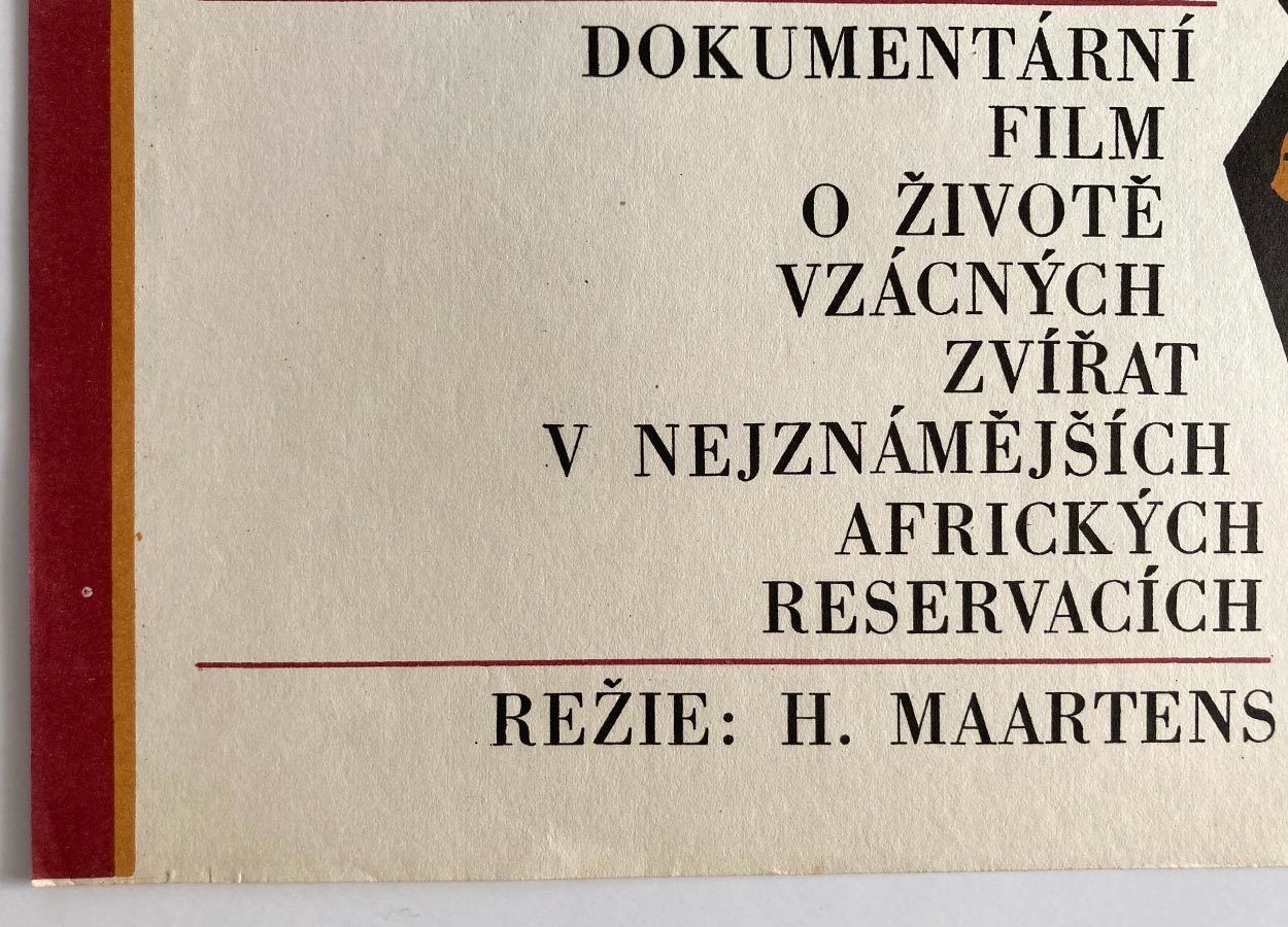 Original Film Poster, Africa, Miroslav Pechánek, 1976, Genuine Czech Vintage Print photo furniture