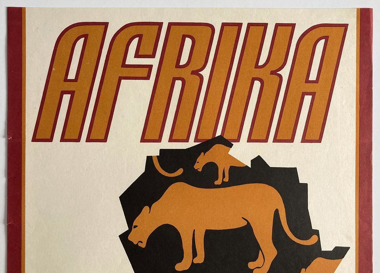 Original Film Poster, Africa, Miroslav Pechánek, 1976, Genuine Czech Vintage Print photo Art