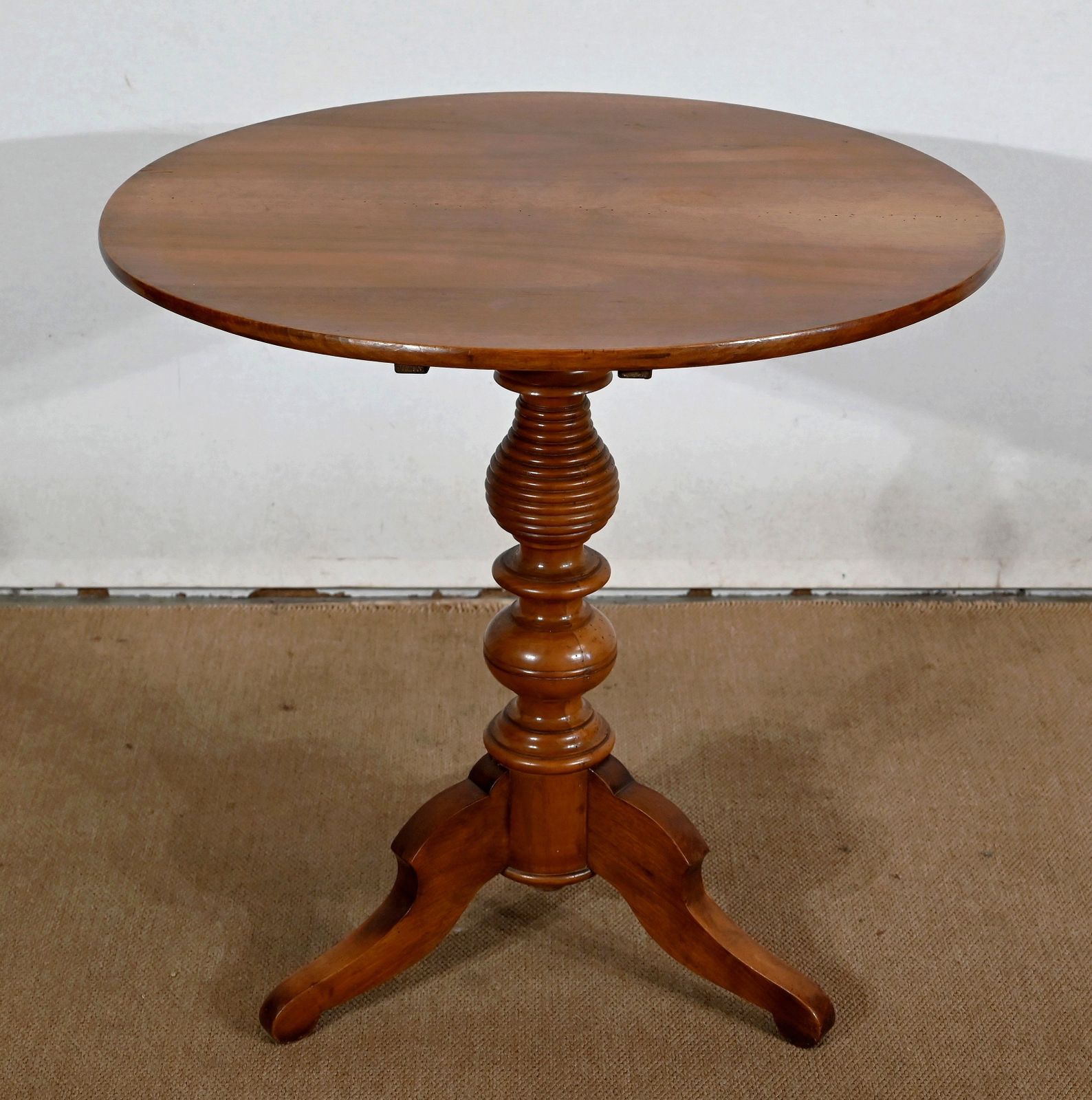 Pedestal Table In Solid Walnut, Louis Philippe Style   2nd Half Of The 19th Century photo furniture