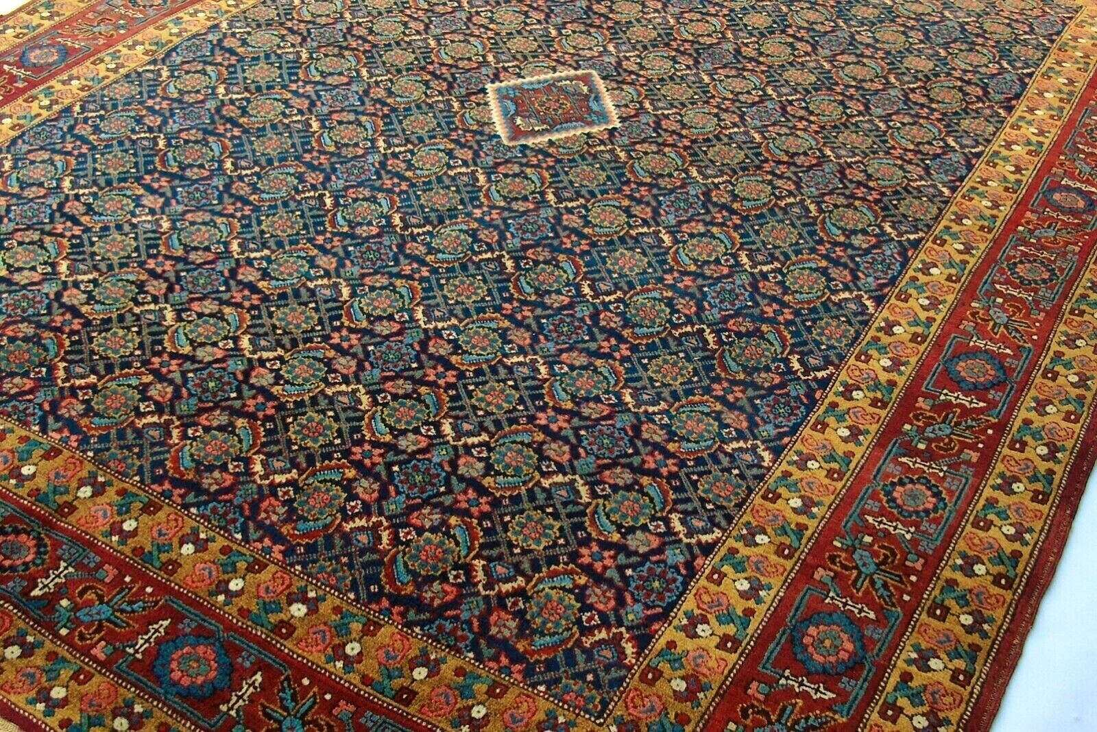 Antique Feraghan Carpet, 1800s photo furniture
