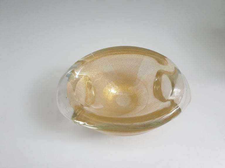 Mid Century Modern Glass Bowl By Venini, Italy photo for sale