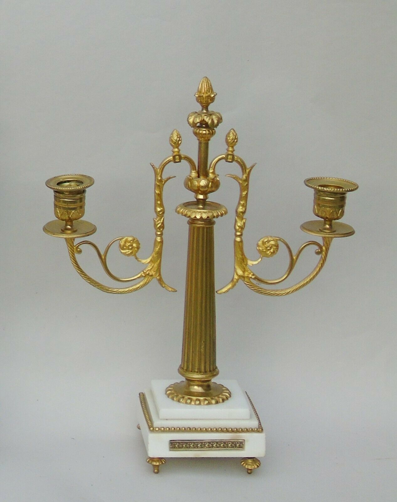 Antique Marble Portico Clock Garniture photo Home Decor