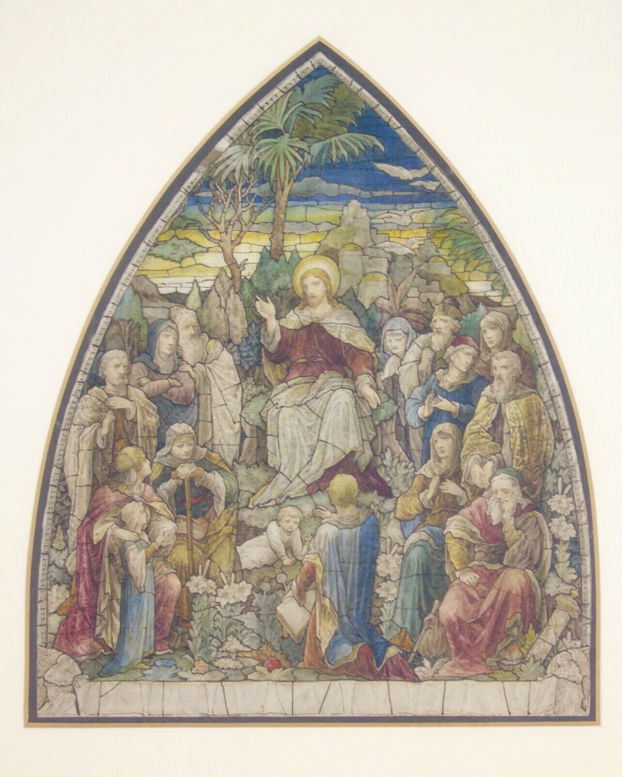 photo furniture Watercolour Study For Stained Glass Panel Heaton Butler And Bayne 19th Century