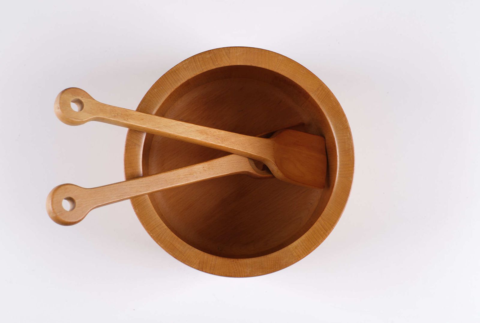 Richard Nissen Solid Teak Salad Bowl Set, 1960s, Denmark photo vinterior