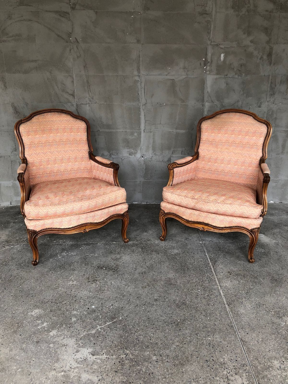 photo for sale Pair Of French Armchairs Louis XV