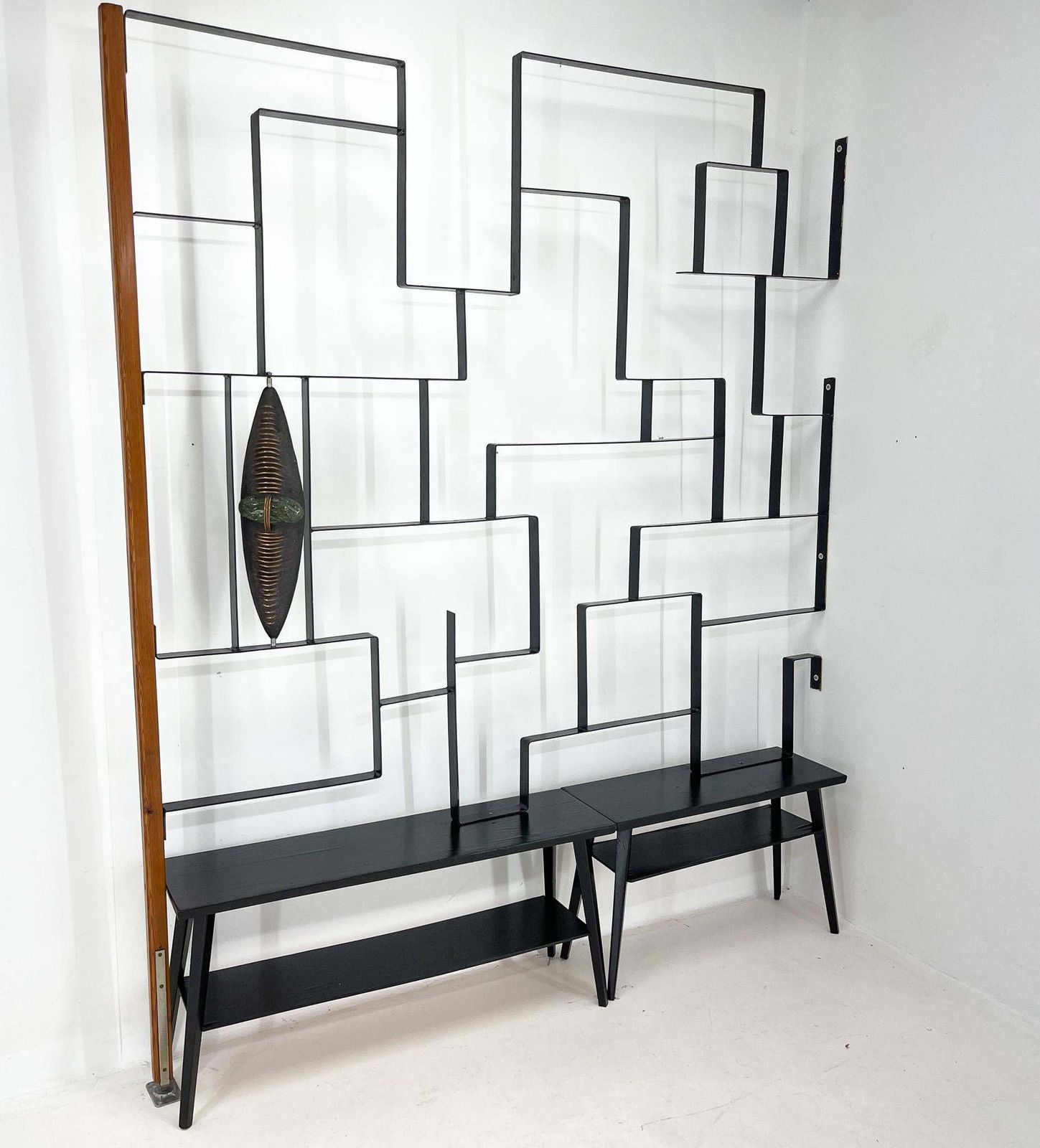 1960's Art Wall Unit Or Room Divider With Sculpture By Jelínek photo furniture