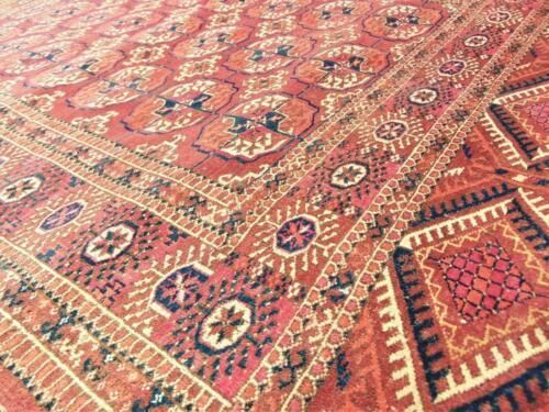 Antique Tekke Turkman Carpet Rug Emirate Of Bukhara Late 19th Century photo Textiles