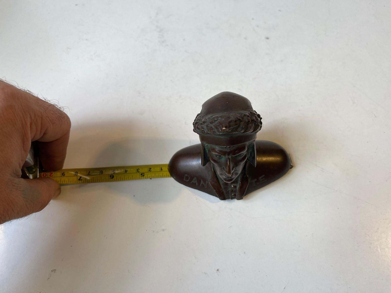 Dante Alighieri Small Bronze Bust  Grand Tour 19th Century photo buy