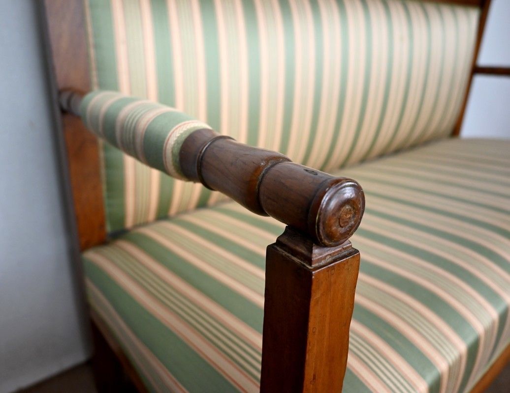 3 Seater Bench In Cherry, Directoire Style – 1st Part Of The 19th Century photo vinterior