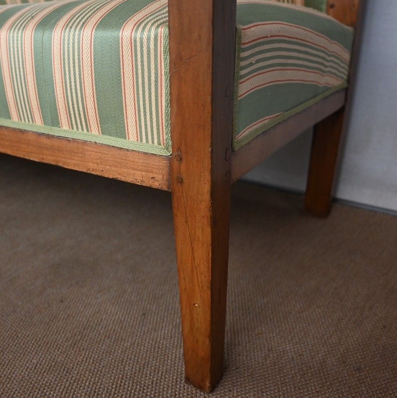 photo for sale 3 Seater Bench In Cherry, Directoire Style – 1st Part Of The 19th Century
