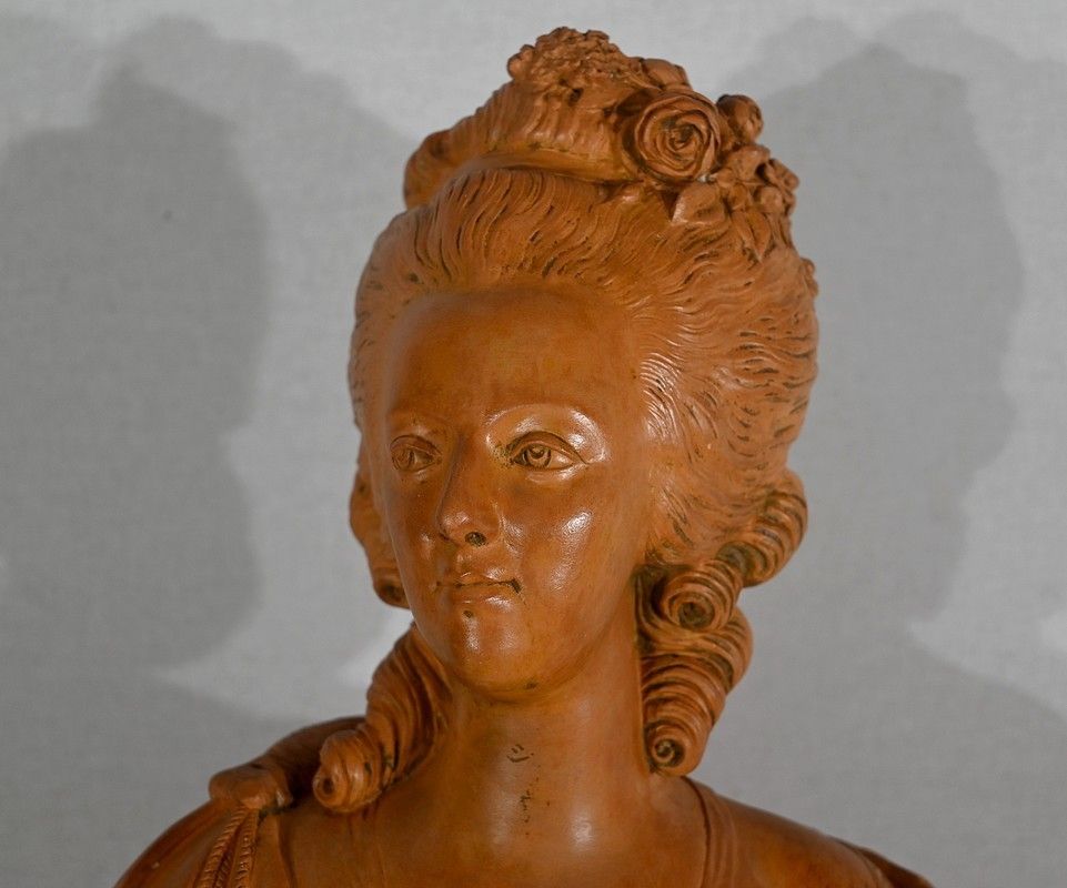 Bust Of Marie Antoinette In Terracotta, After F. Lecomte – 1920 photo 2379.3