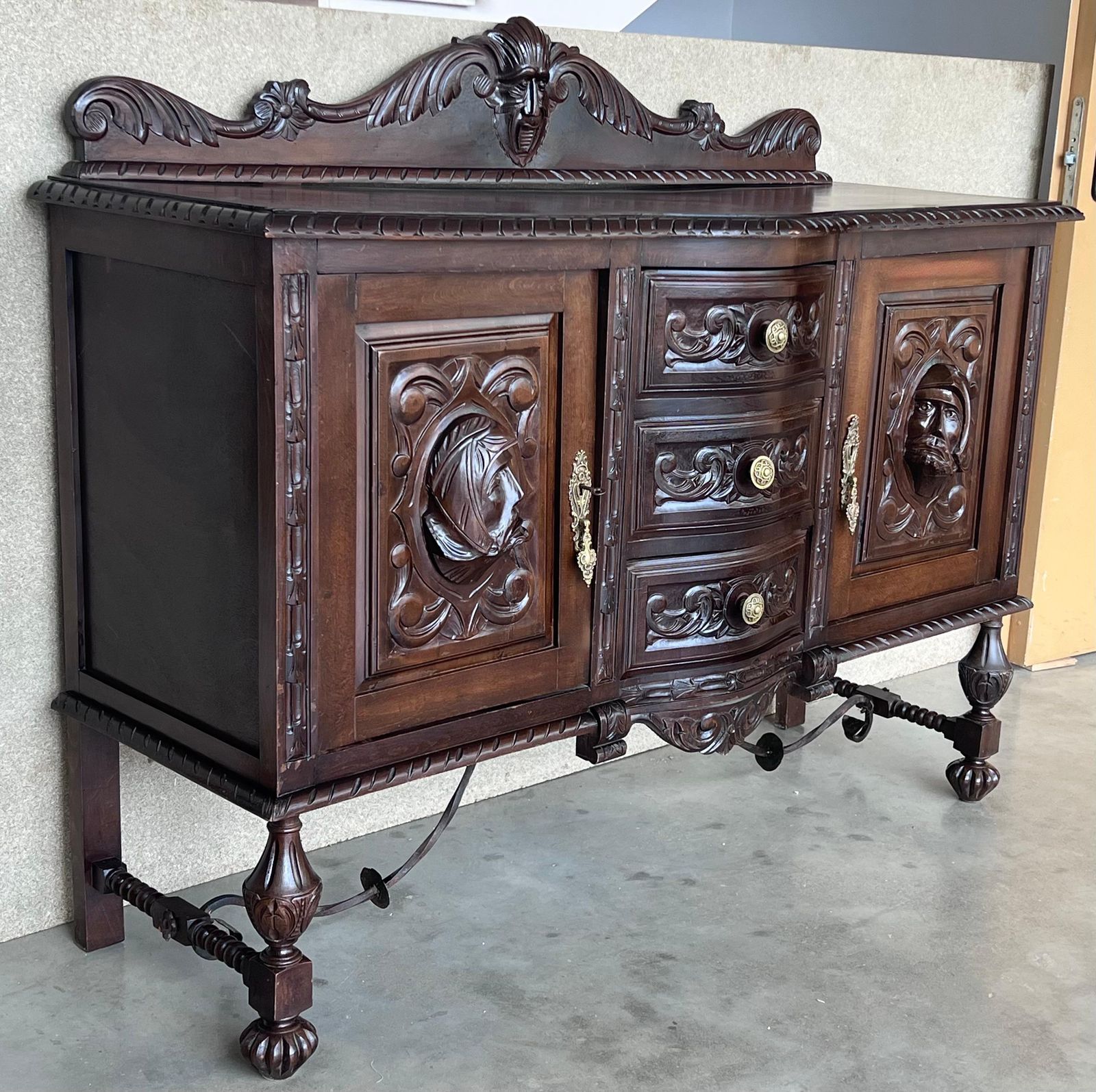 Renaissance Spanish Buffet With Two Doors, Three Drawers photo for sale