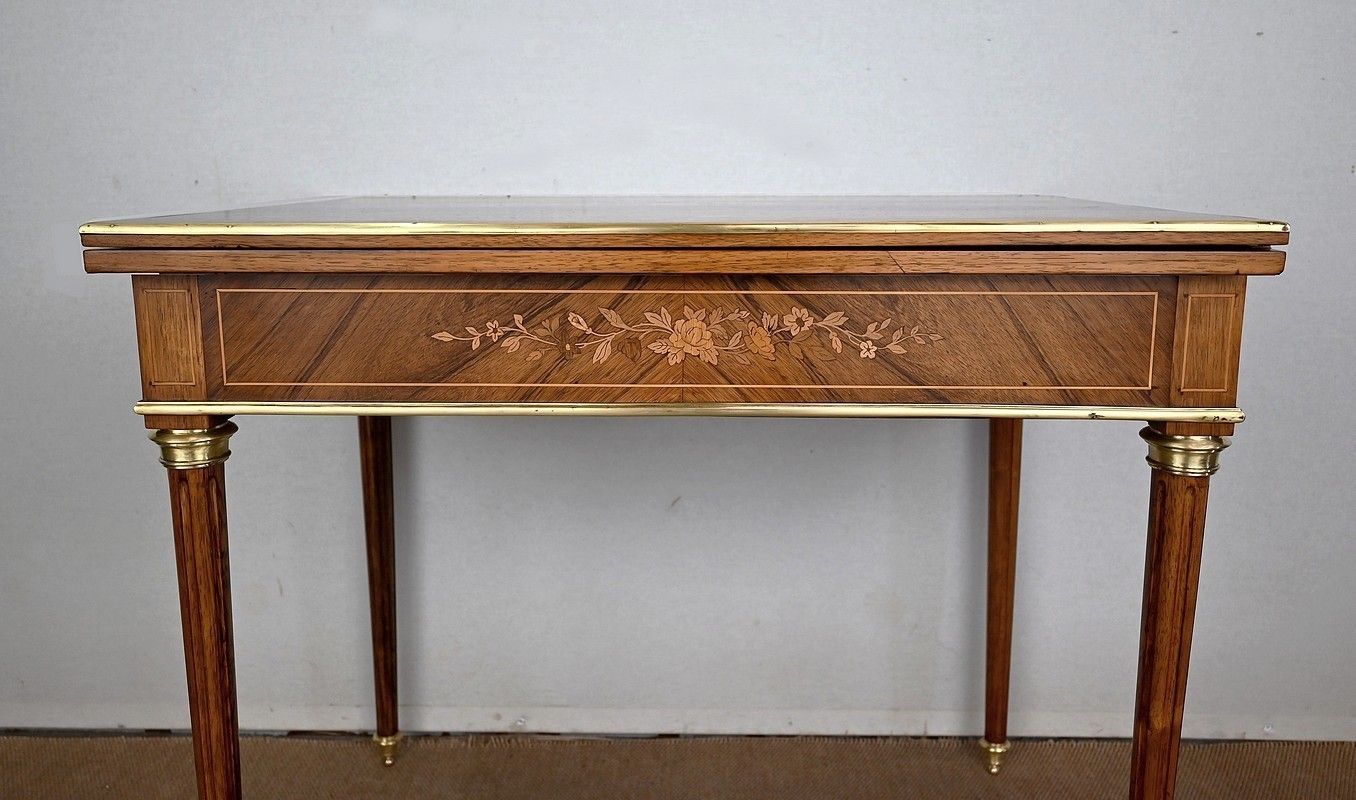 Furniture Rosewood Games Table, Louis XVI Style   Late 19th Century photo