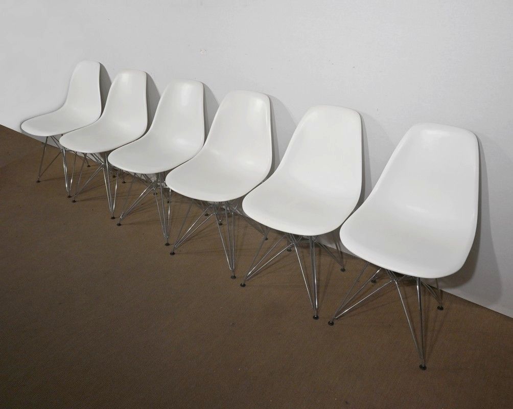 Suite Of 6 Chairs, Dsr Model, By Eames – 1960 photo for sale