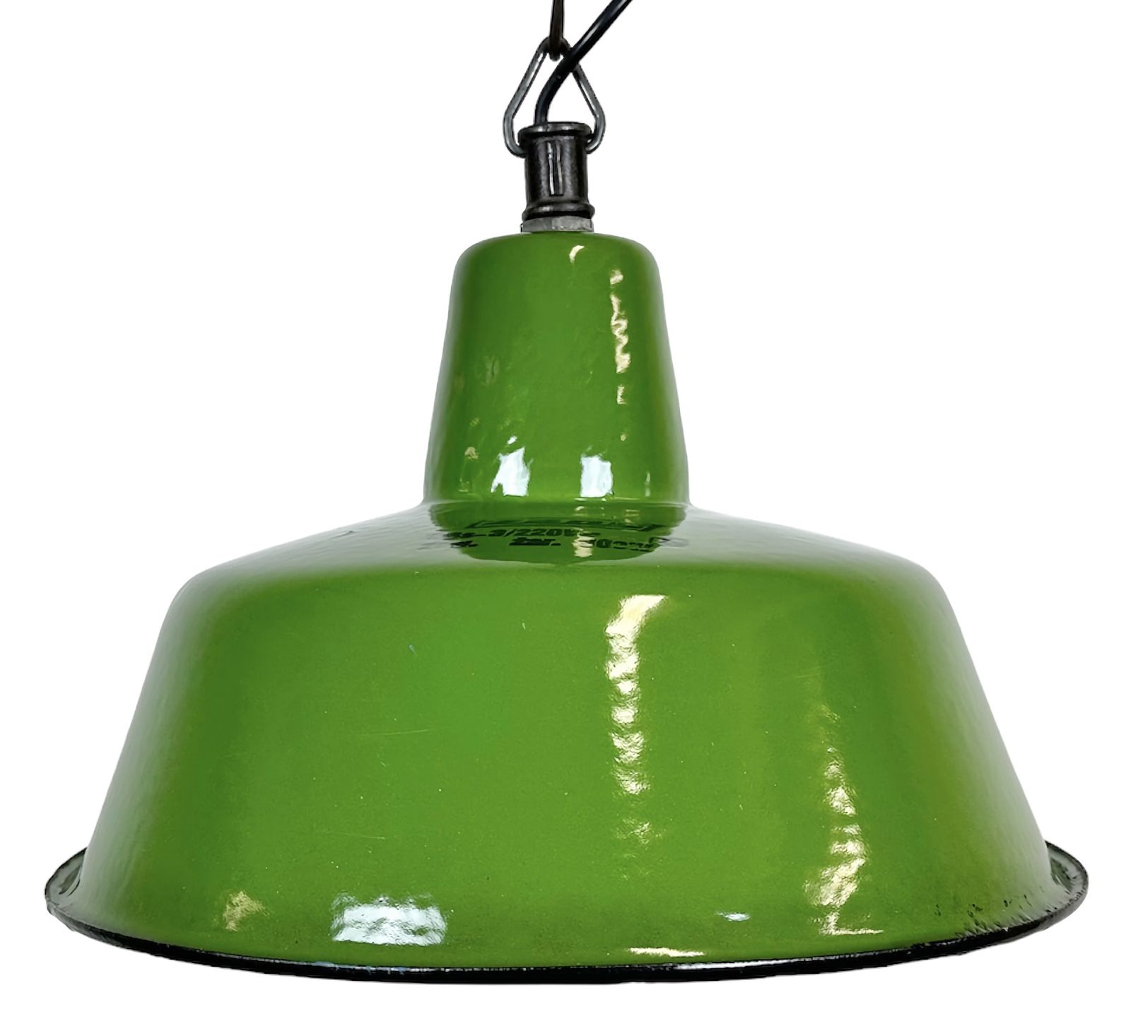 Industrial Green Enamel Factory Lamp From Zaos, 1960s, 14x