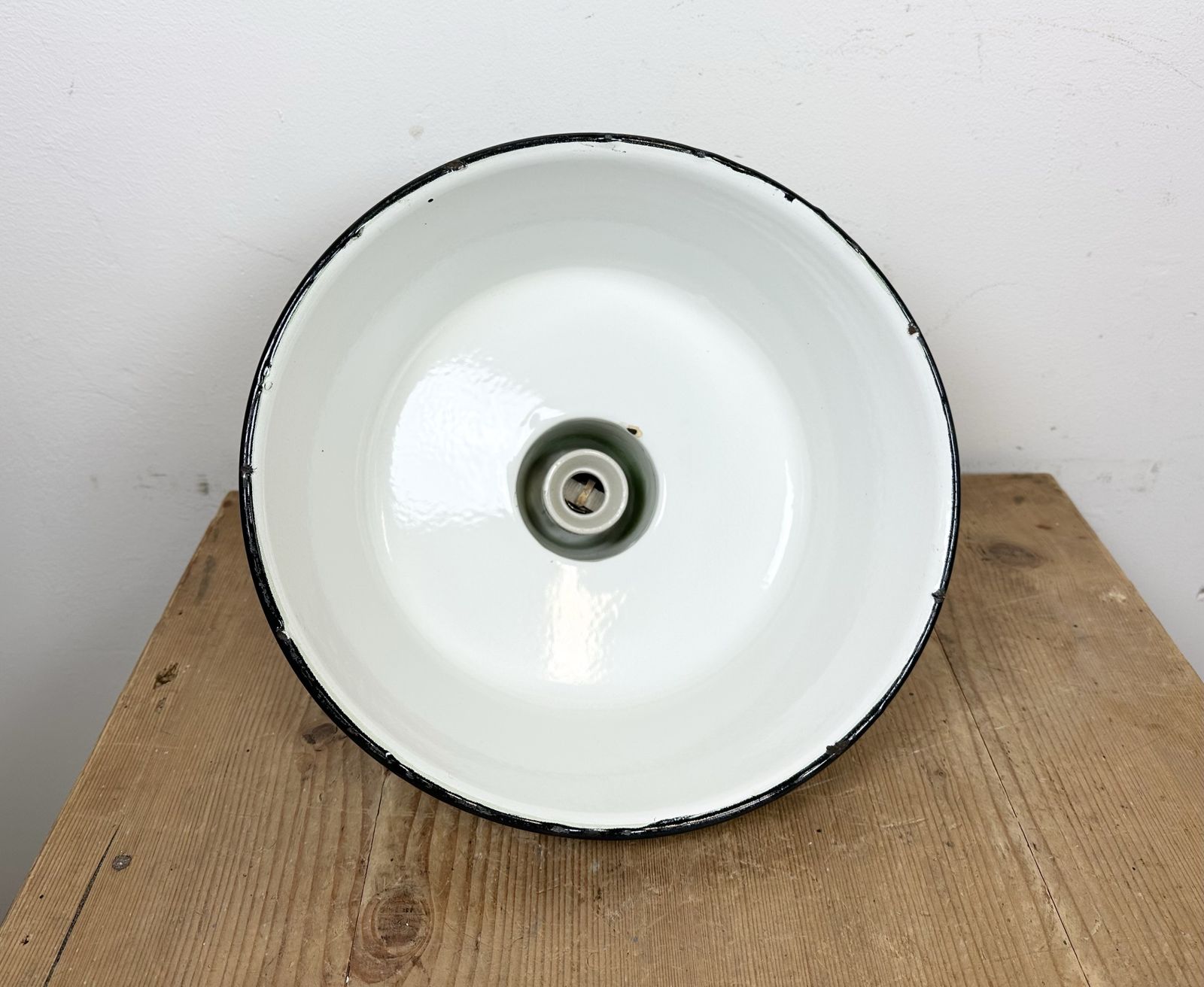 Industrial Green Enamel Factory Lamp From Zaos, 1960s, 14x photo Lighting