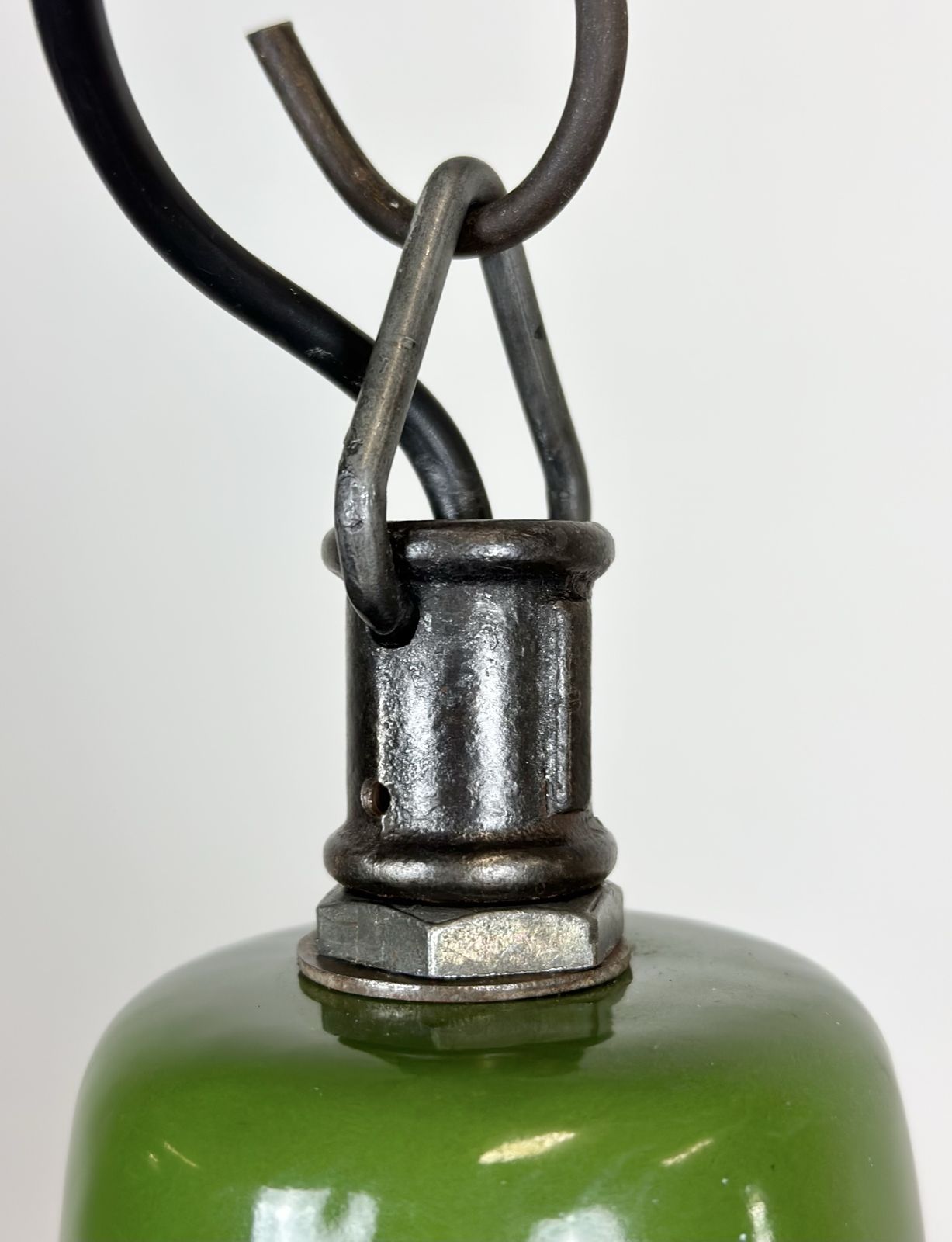 photo furniture Industrial Green Enamel Factory Lamp From Zaos, 1960s, 14x
