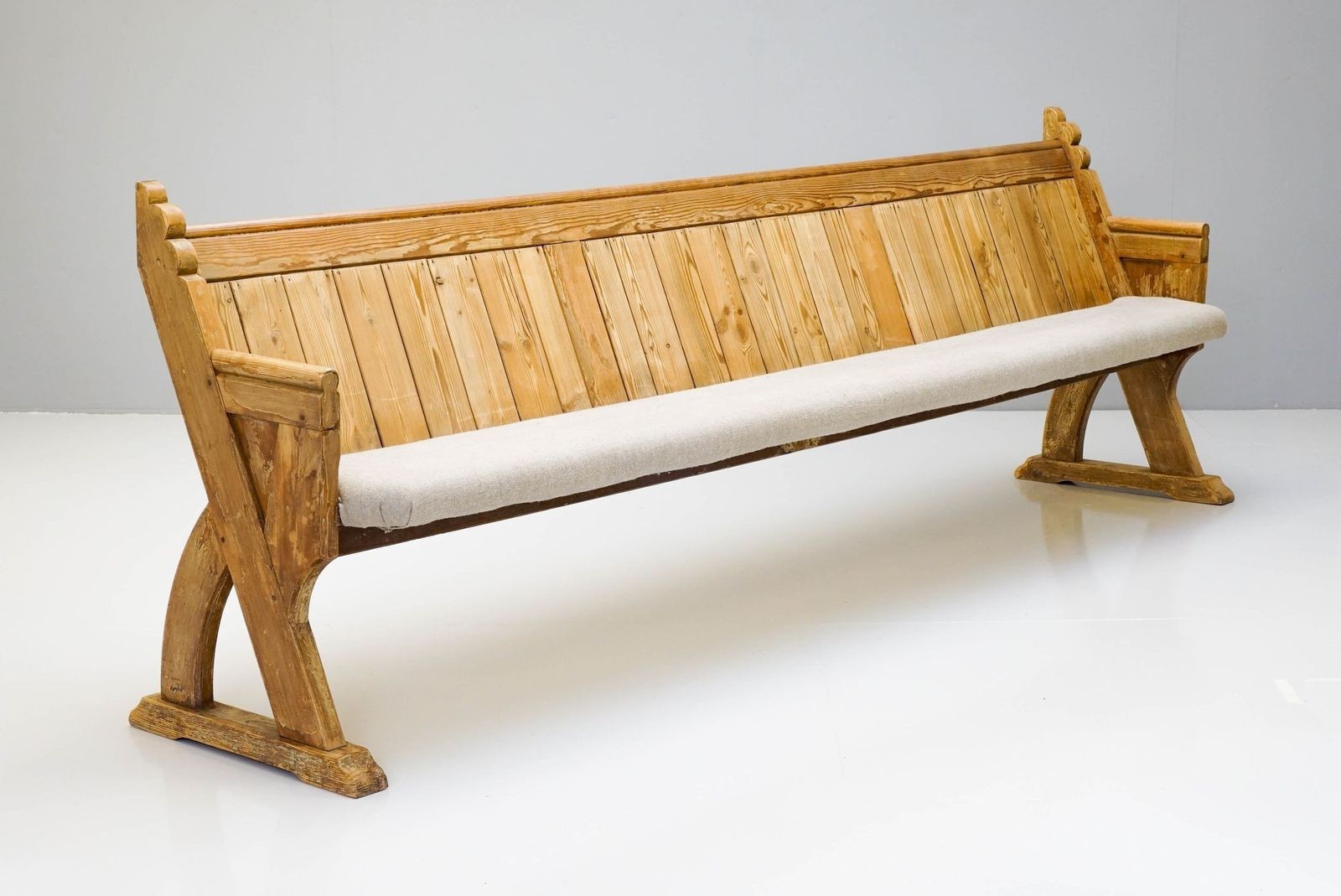 Church Pew, 1800s, Antique photo furniture