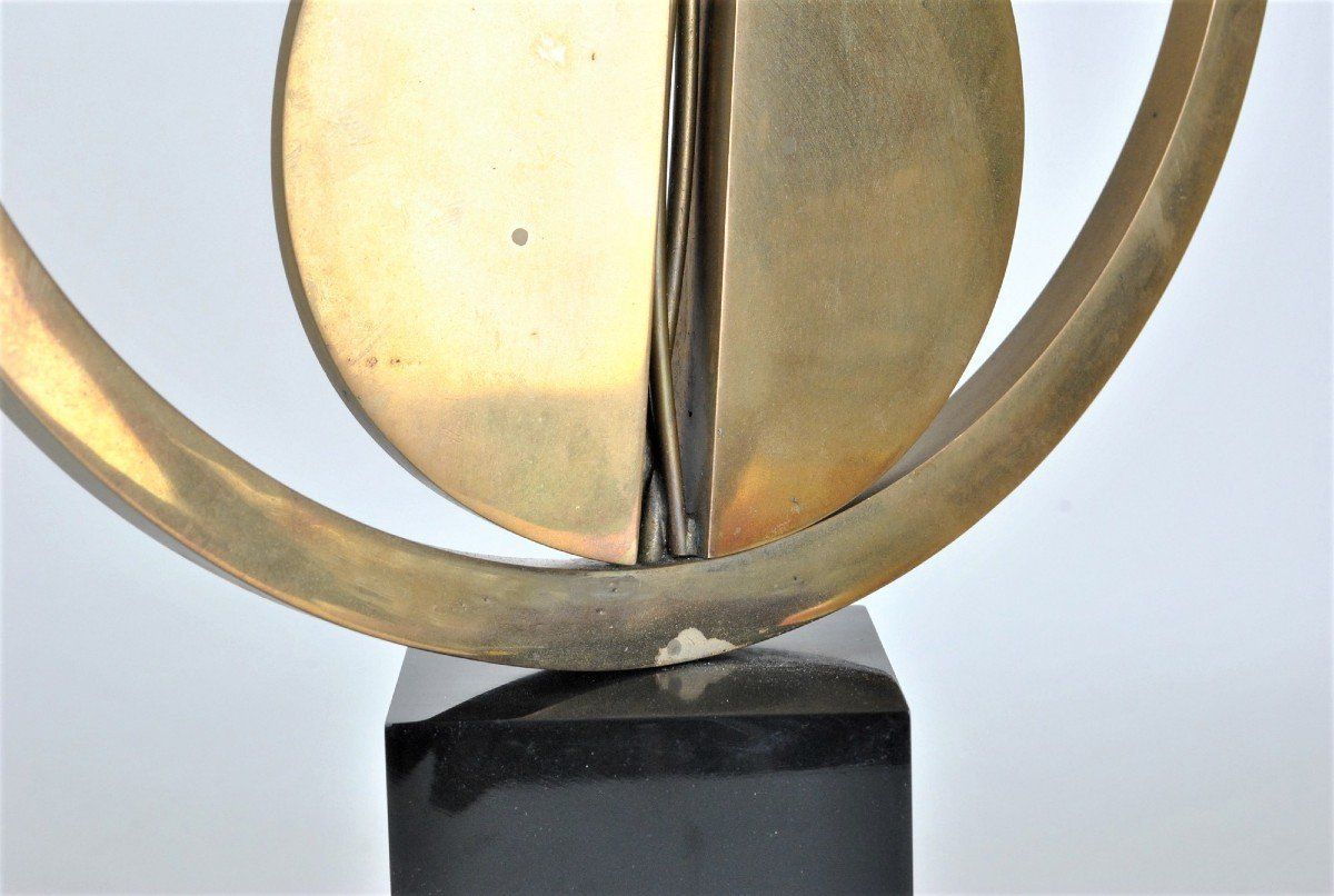 Carmello Cappello, Bronze Sculpture On Pedestal, Xxth Century photo vintage