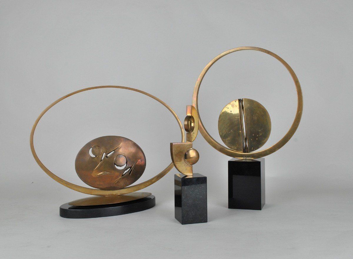 865.0 Carmello Cappello, Bronze Sculpture On Pedestal, Xxth Century photo