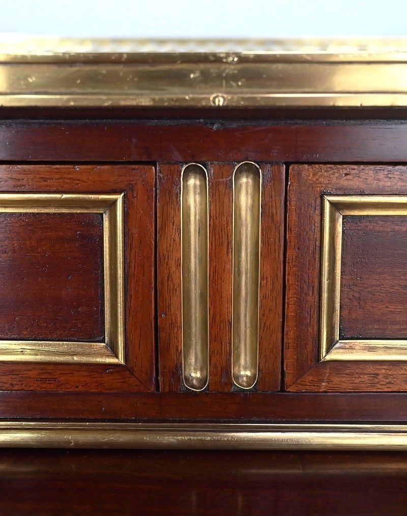 photo for sale Important Cylinder Desk In Mahogany, Louis XVI Style, Napoleon III Period   2nd Half Of The 19th Century
