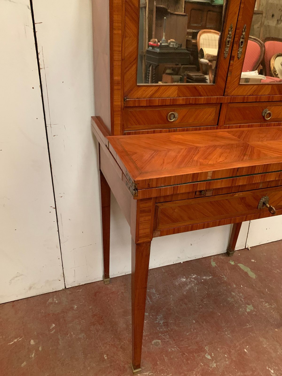 Lady Desk In Rosewood Style Louis XVI XIX Century photo vintage