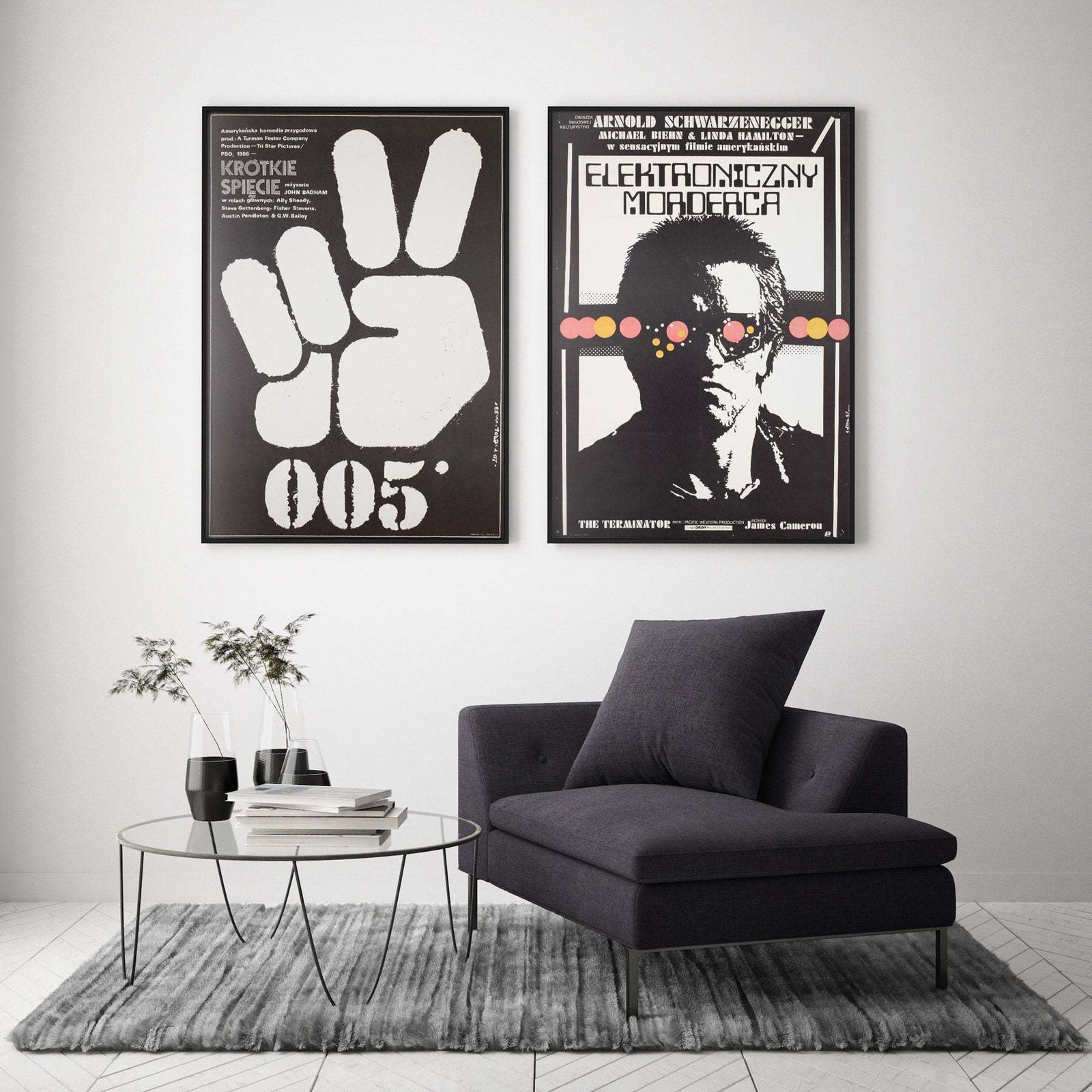 Short Circuit 1988 Polish B1 Film Poster, Jakub Erol photo furniture