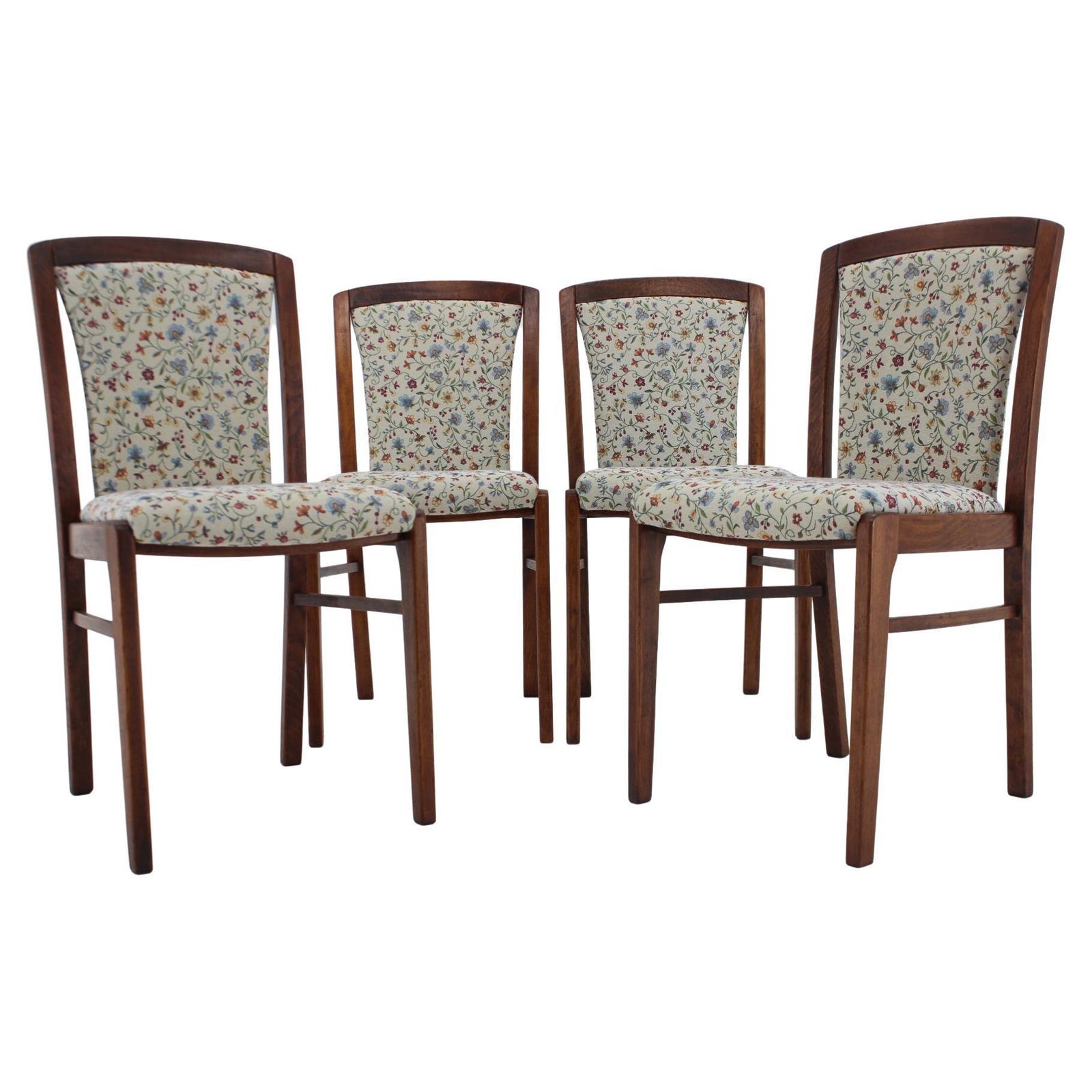 1950s Set Of Four Beech Dining Chair ,Czechoslovakia