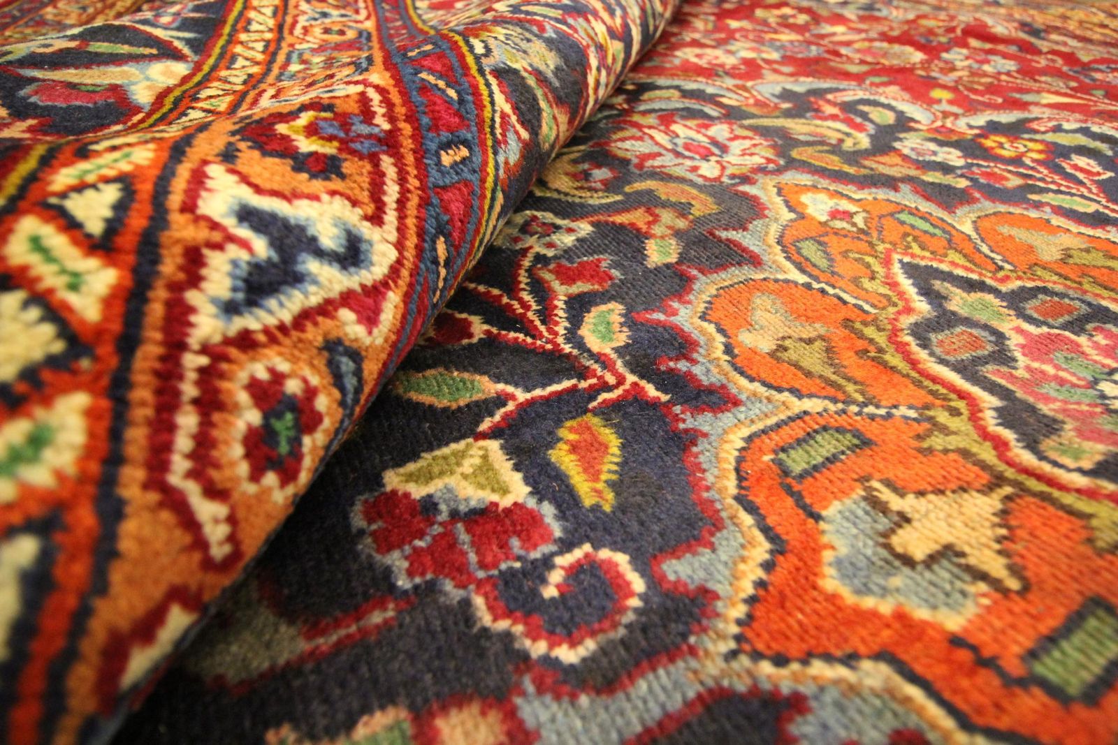 Vintage Rug Red Wool Carpet, Large Handwoven Oriental Area Rug photo Textiles