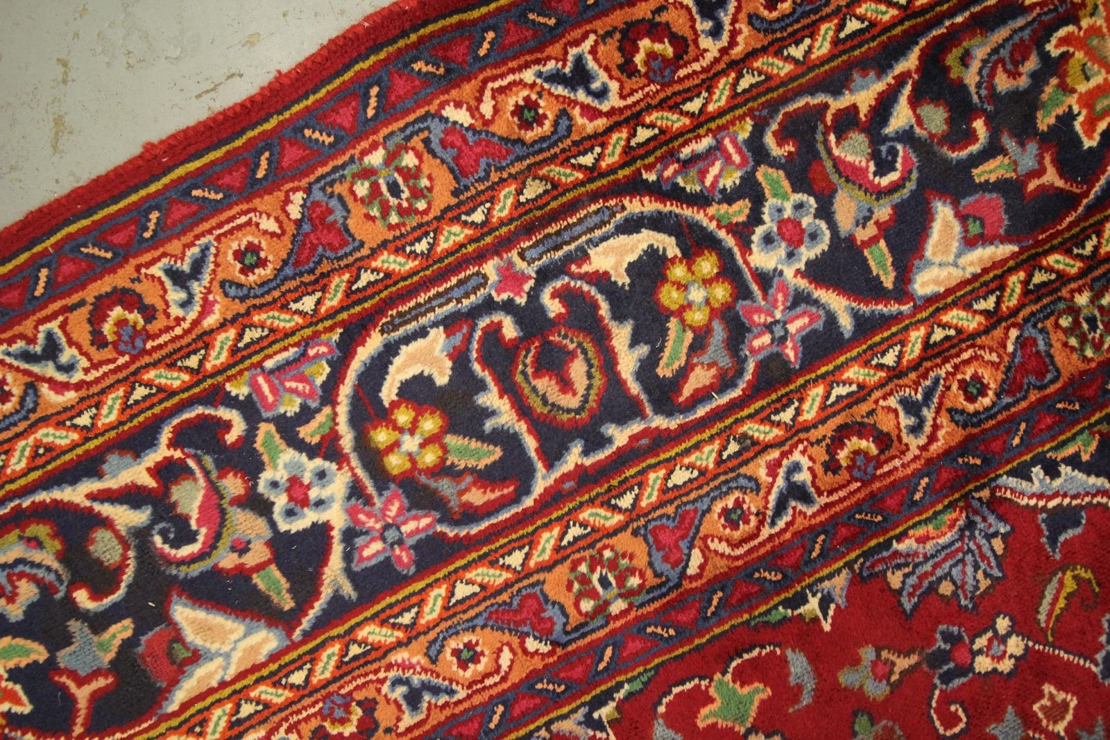 Textiles Vintage Rug Red Wool Carpet, Large Handwoven Oriental Area Rug photo