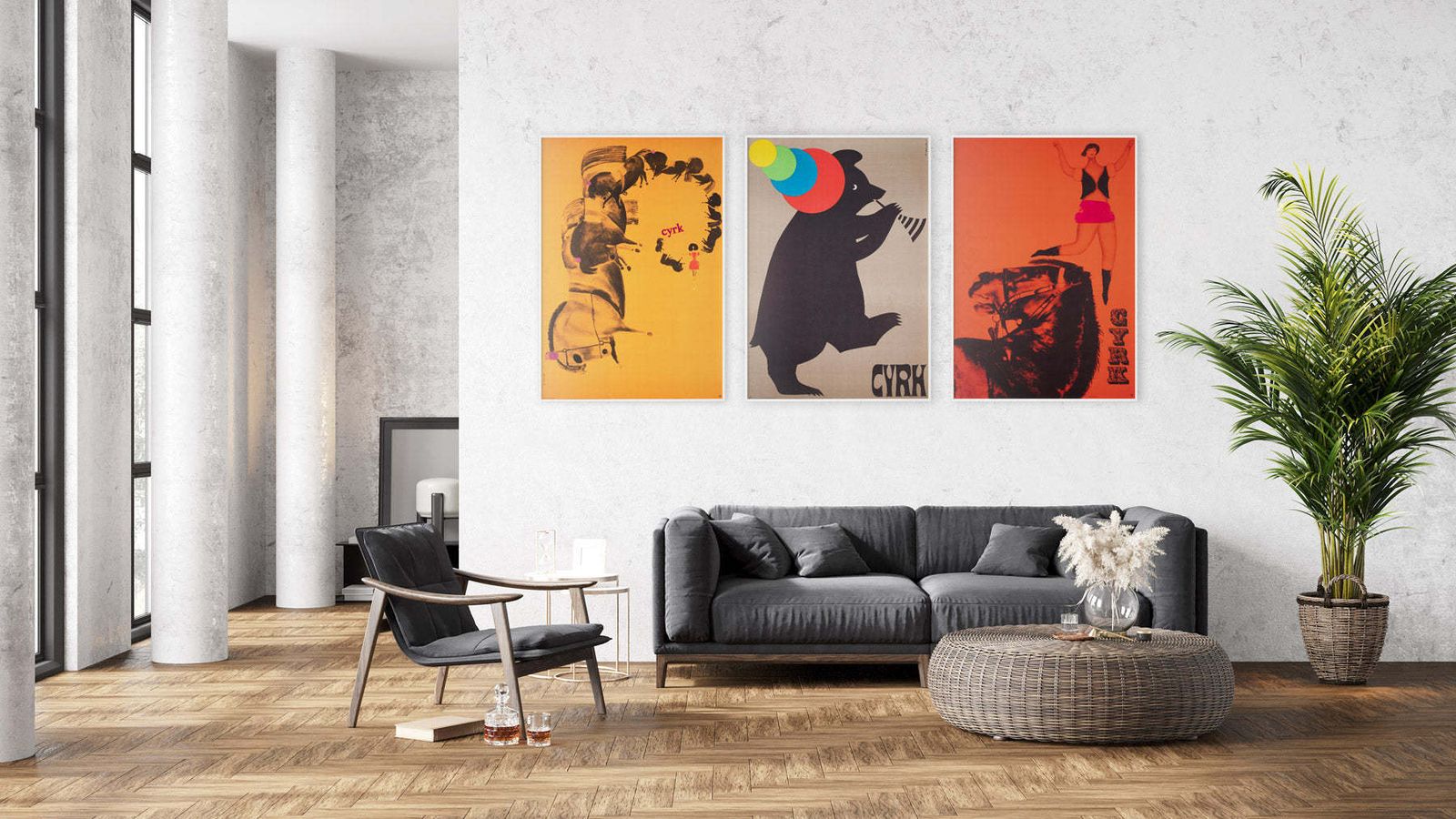 Cyrk Dancer With Horse 1965 Polish Circus Poster, Danuta Zukowska photo furniture