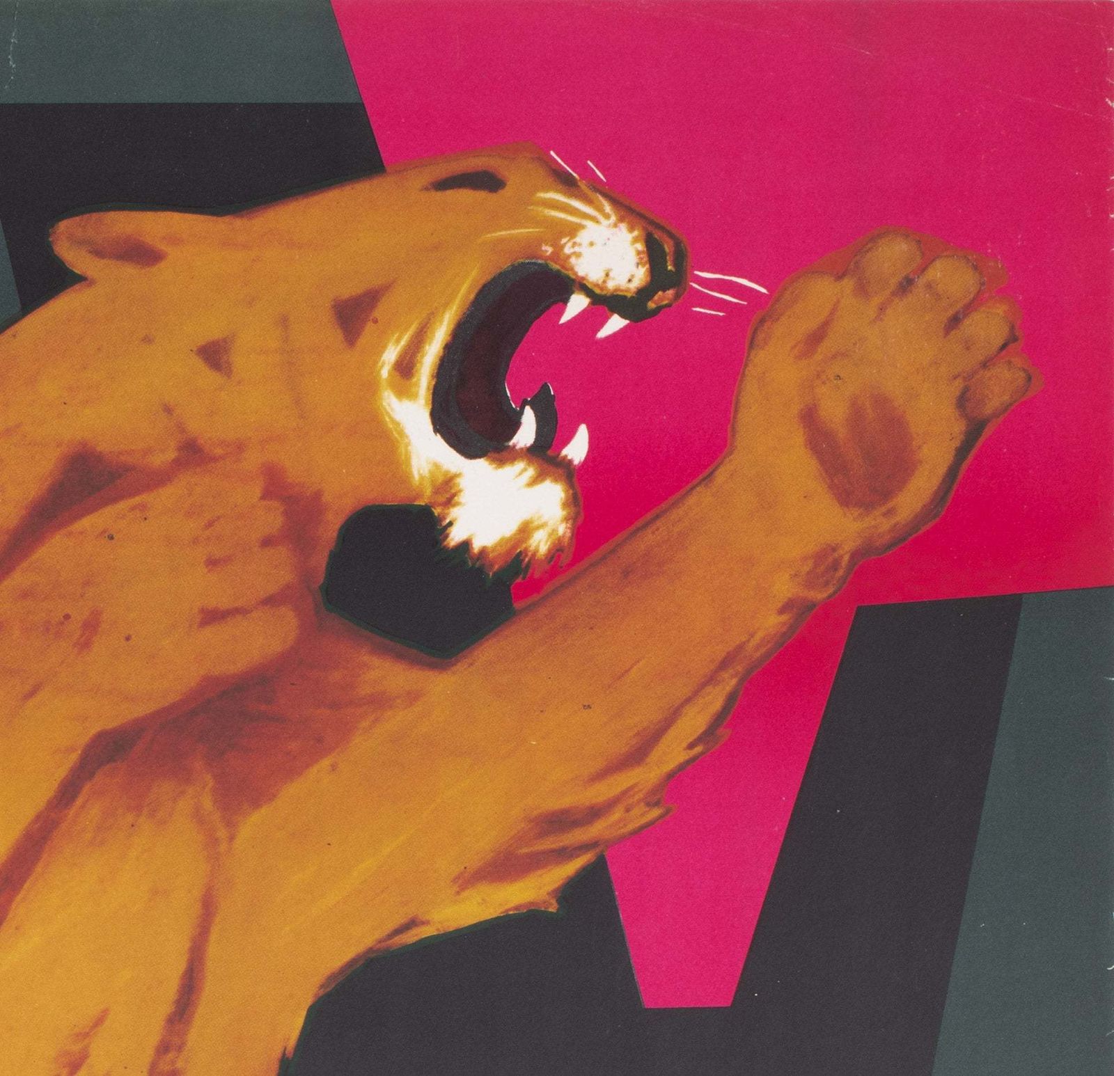 Circus Leaping Lioness 1963 Polish B1 Circus Poster, Tadeusz Jodlowski photo Art