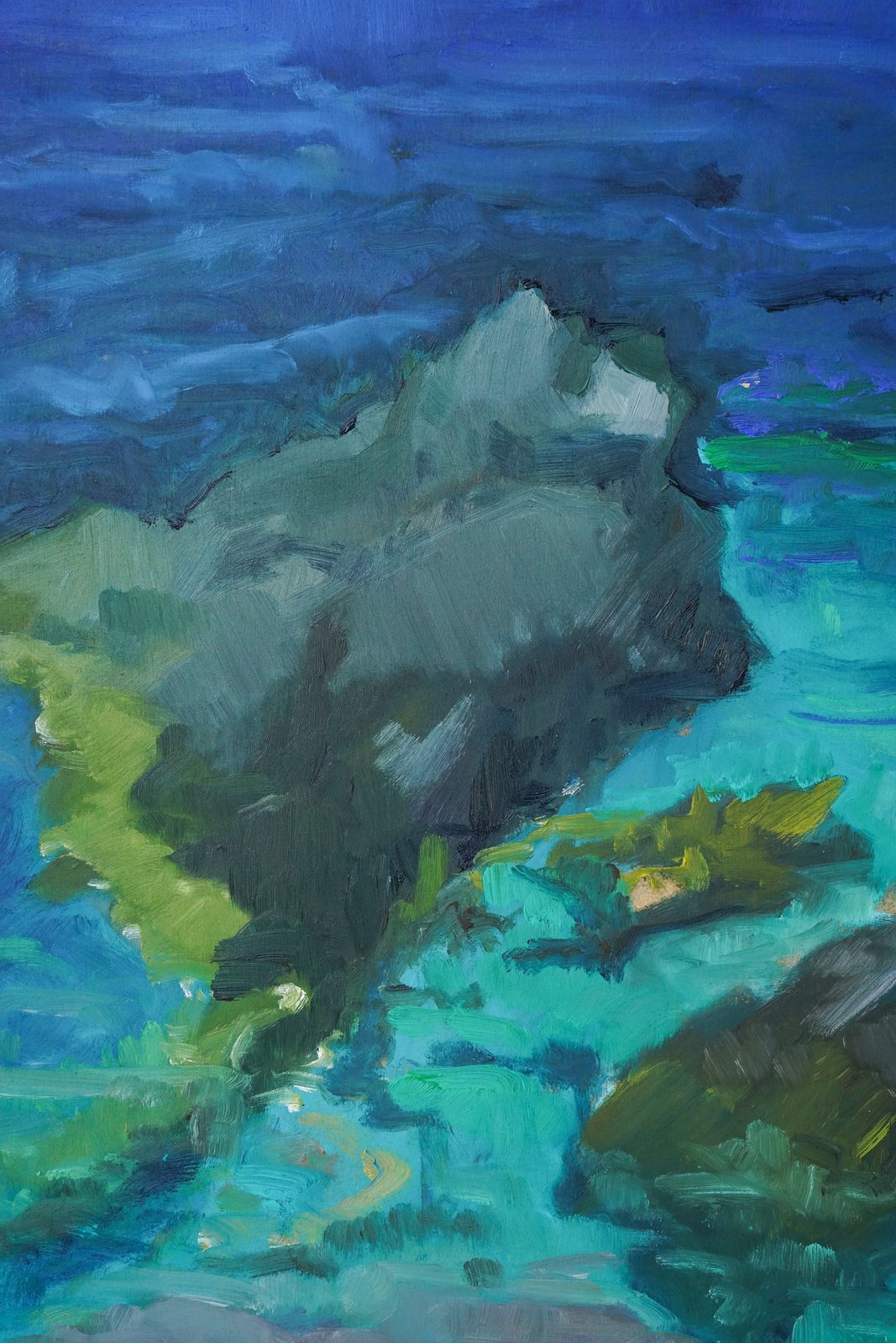 Tamariu Spain    Oil Sketch Of A Rocky Bay photo Art