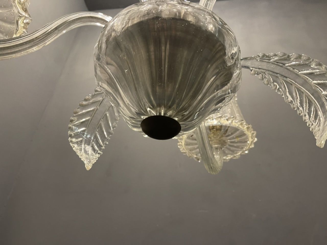 Venetian Murano Glass Chandelier 1940’s photo vintage