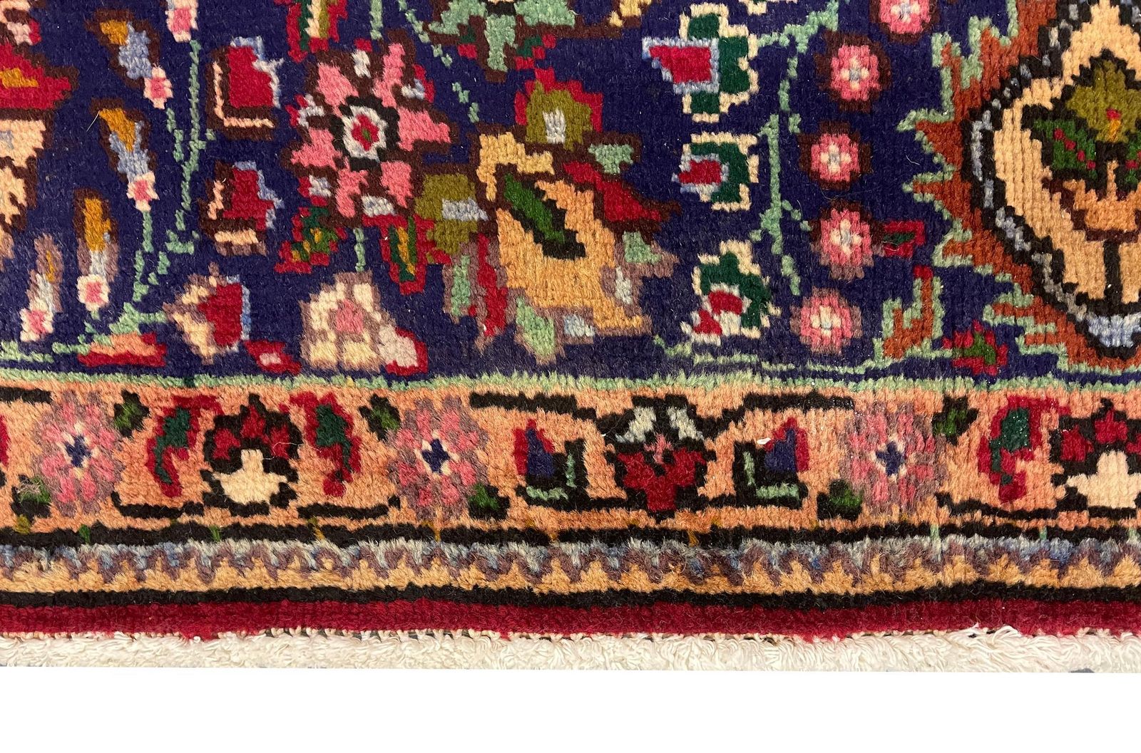 Textiles Vintage Rug Red Wool Carpet, Floral Handwoven Oriental Area Rug 201x303cm photo