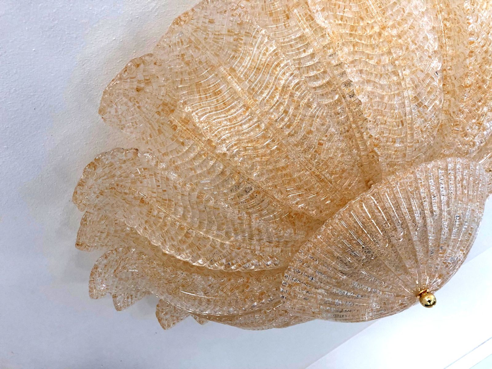Impressive Murano Glass Sputnik Chandelier Flush Mount Like Mazzega Zuccheri Venini Barovier Style photo buy