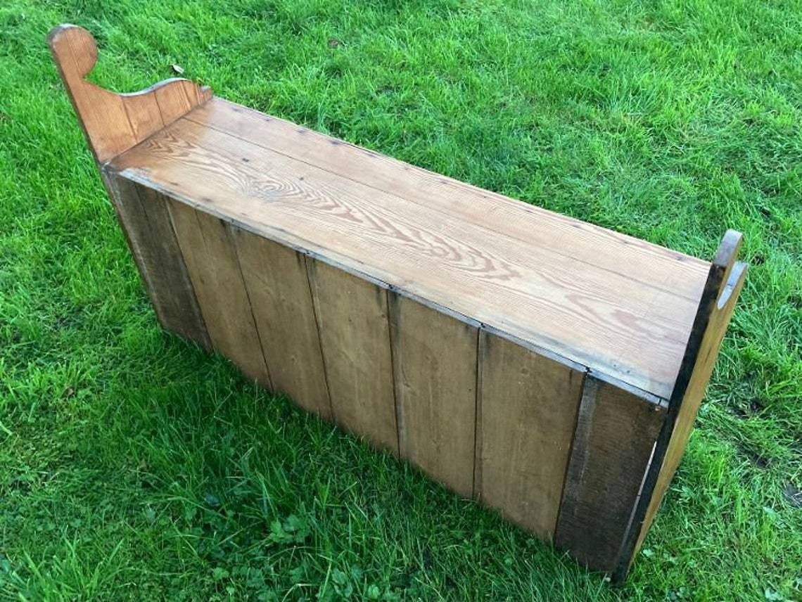 1930s Pine Kitchen Plate Cabinet Rack Pigeon Hole Draw Box Drawer Industrial Antique Vintage Haberdashery Library Paper Desk photo Furniture