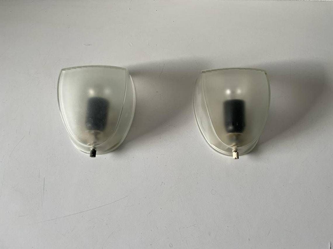 photo for sale Transparent Glass Pair Of Sconces By Artemide, 1970s, Italy