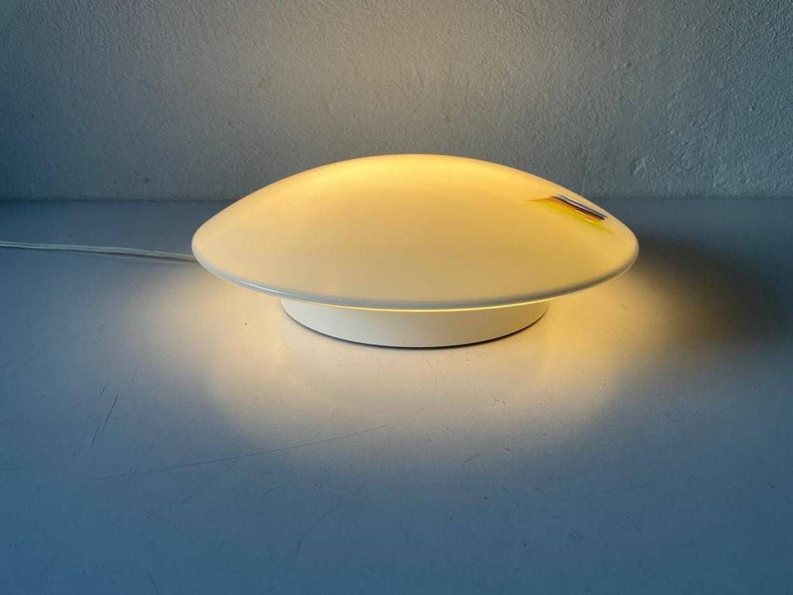 Mushroom White Glass Flush Mount Ceiling Or Wall Lamp By Peill Putzler  1960s  Germany photo vinterior