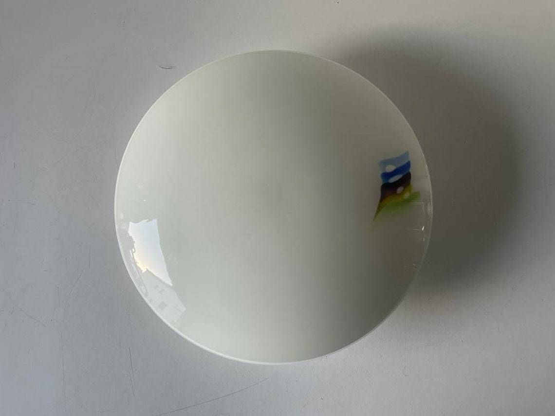 Mushroom White Glass Flush Mount Ceiling Or Wall Lamp By Peill Putzler  1960s  Germany photo buy