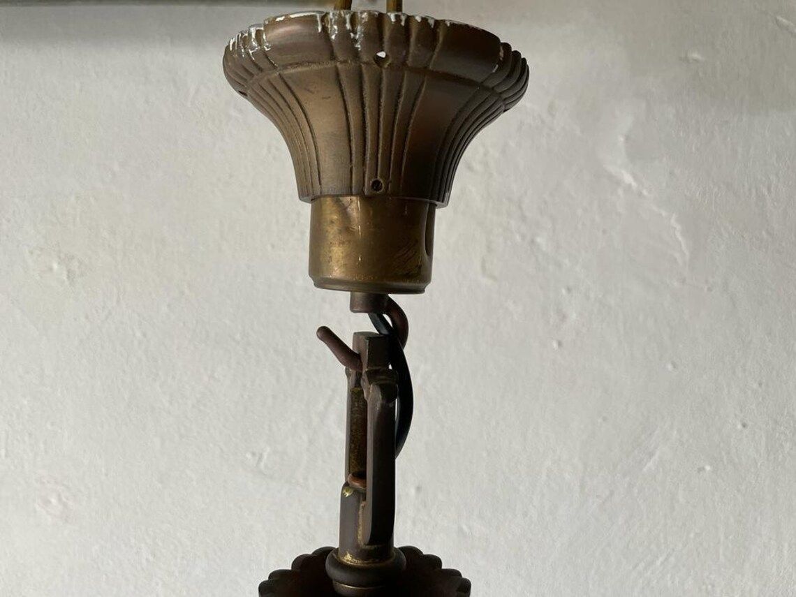 photo for sale Unique French Copper Architectural Body Chandelier 1940s France