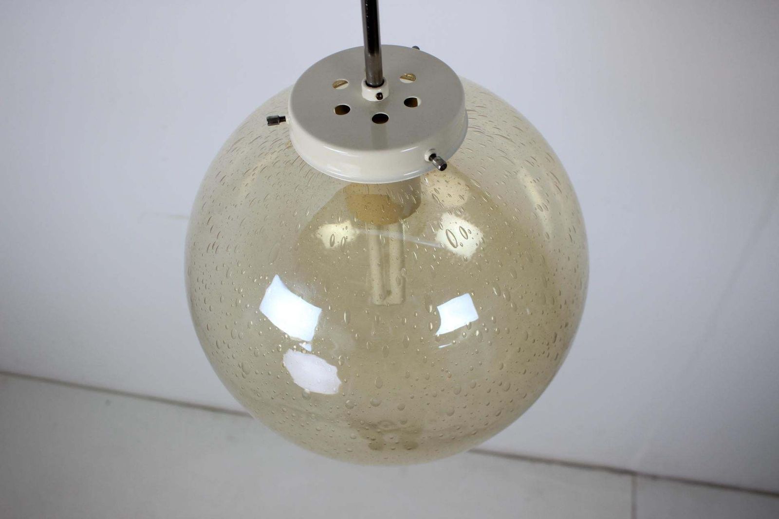 Mid Century Glass Pendant Czechoslovakia, 1982, Up To 10 Pieces photo for sale