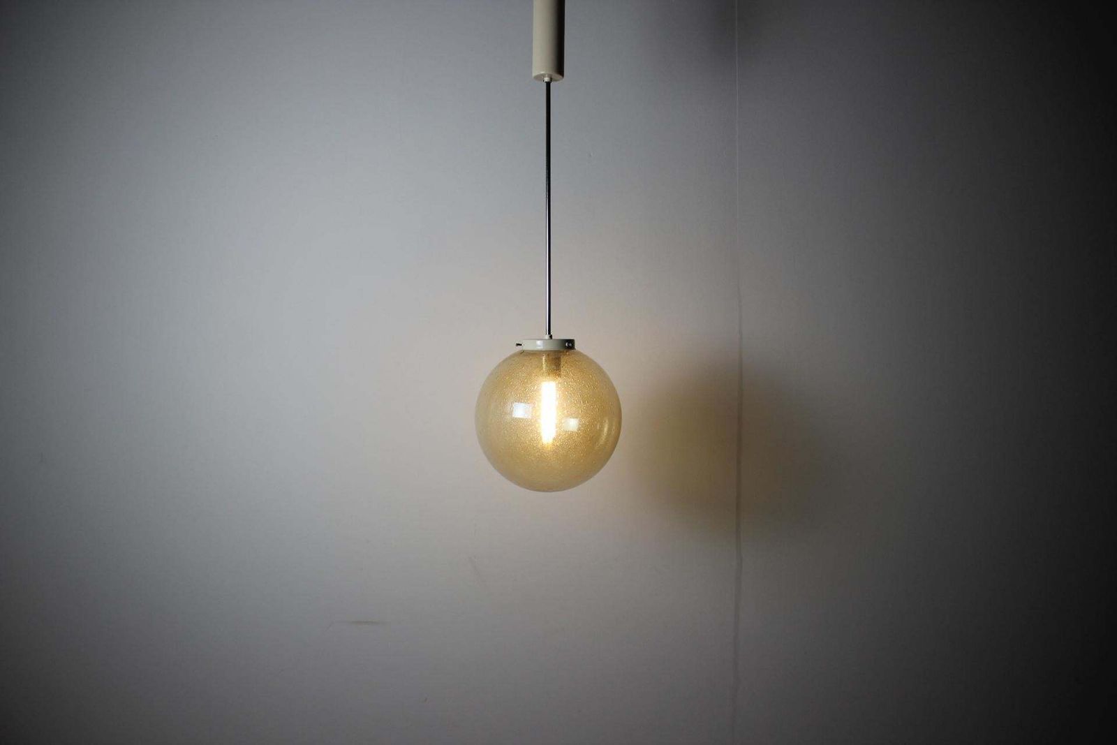 photo for sale Mid Century Glass Pendant Czechoslovakia, 1982, Up To 10 Pieces