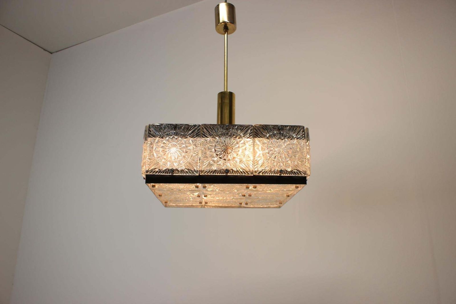 photo furniture Rare Art Glass Chandelier/ Kamenicky Senov, 1970's