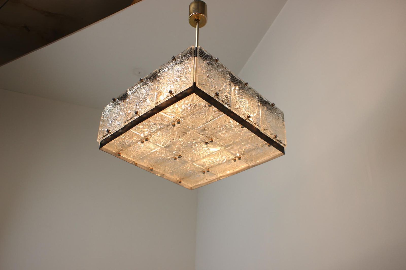 photo for sale Rare Art Glass Chandelier/ Kamenicky Senov, 1970's