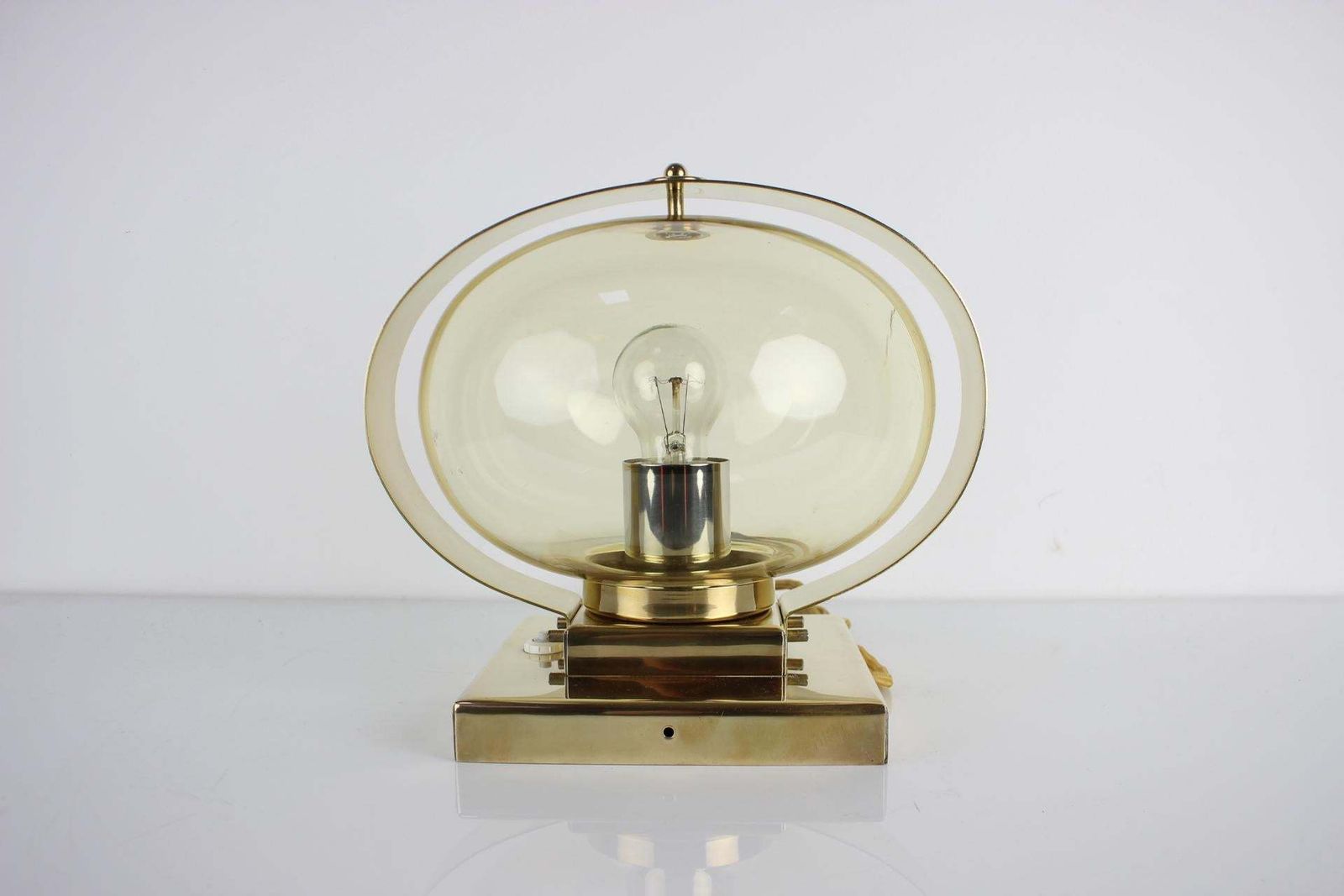Preciosa Gold Wall Lamp Or Table Lamp / Kamenický šenov, 1970s photo for sale